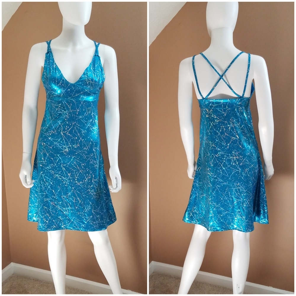 Turquoise A line dress